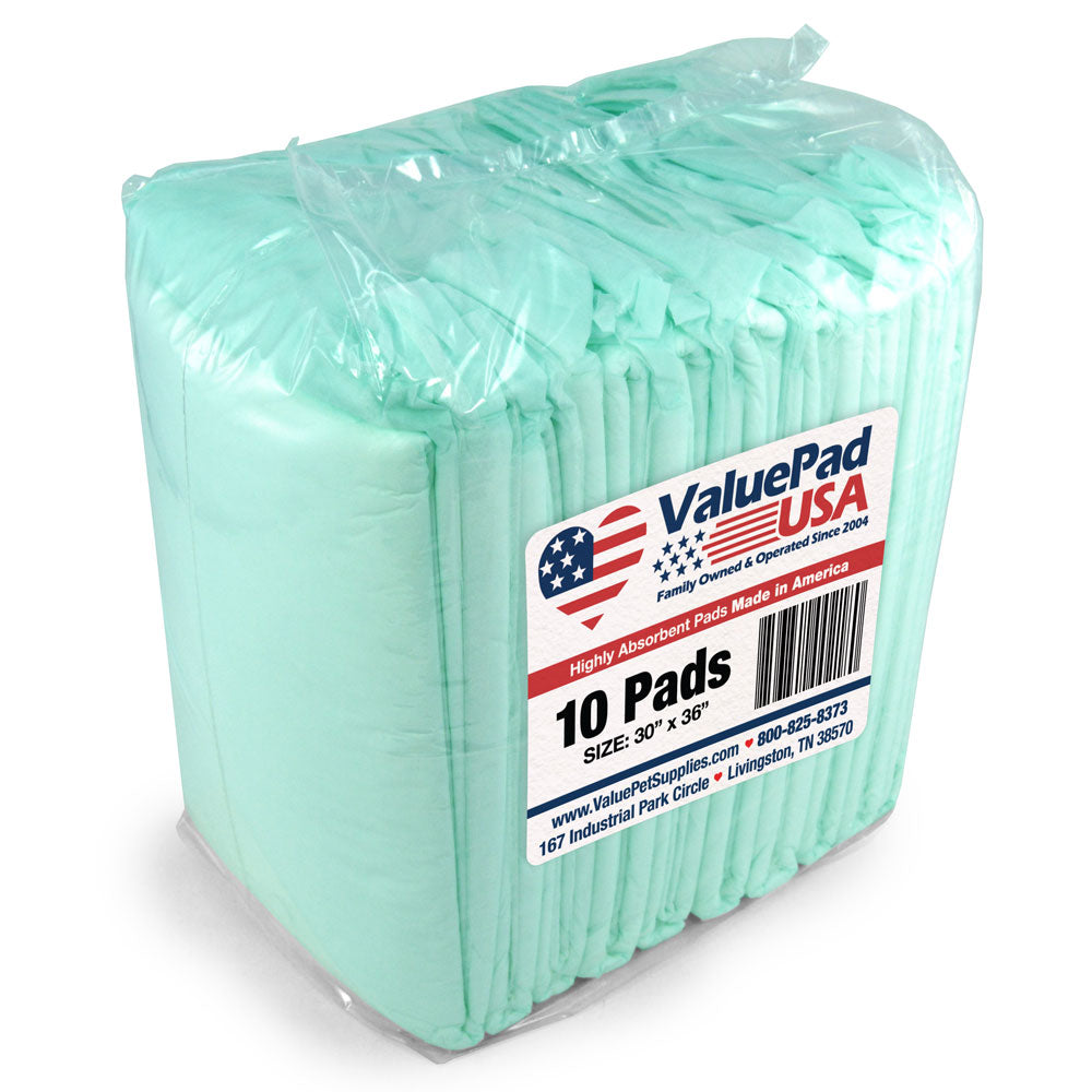 ValuePad USA Disposable Underpads for Incontinence, Bedwetting and Pets, Large 30"x30", 1200 ct BULK PACK